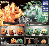 Japan Pokemon Diorama Fire & Grass ALL 6 types gachapon